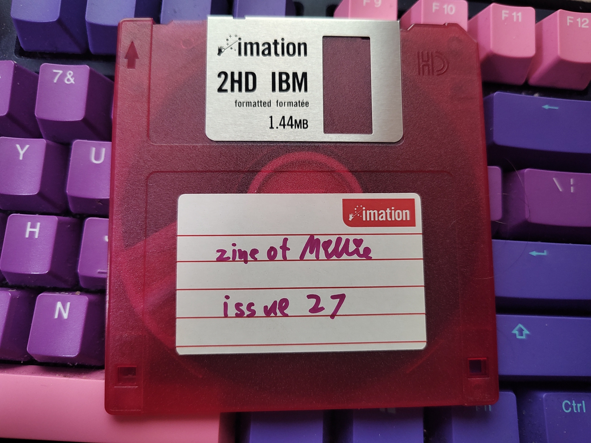 zine of millie issue 27 on floppy disk